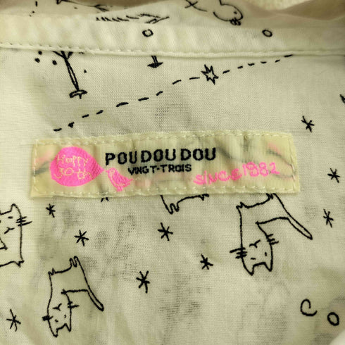 プードゥドゥ POU DOU DOU コットン 半袖シャツ ネコ レディース JPN:M
