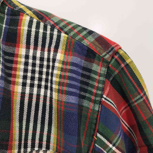 ポロラルフローレン POLO RALPH LAUREN 緑タグ ヘビー ネルシャツ メンズ import:XL