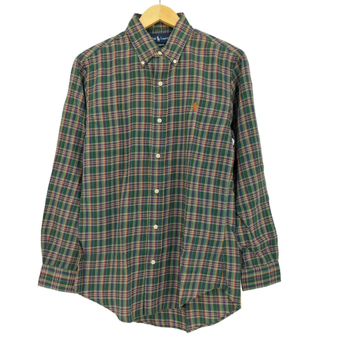 ポロラルフローレン POLO RALPH LAUREN CUSTOM FIT ボタンダウン ネルシャツ メンズ import:S