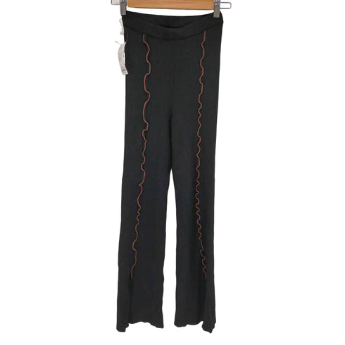 スドーク soduk COLORED STITCH SLIT KNIT TROUSERS レディース