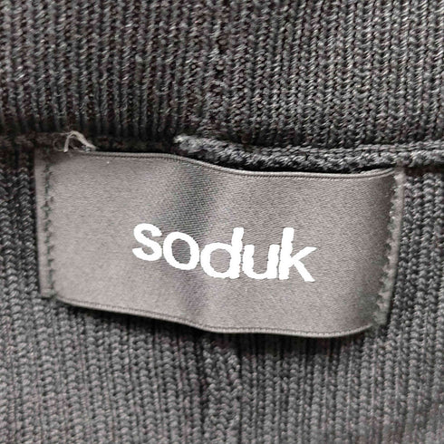 スドーク soduk COLORED STITCH SLIT KNIT TROUSERS レディース