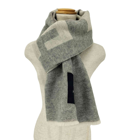トミーヒルフィガー TOMMY HILFIGER Wool scarf PATCH ロゴプリントスカーフ メンズ