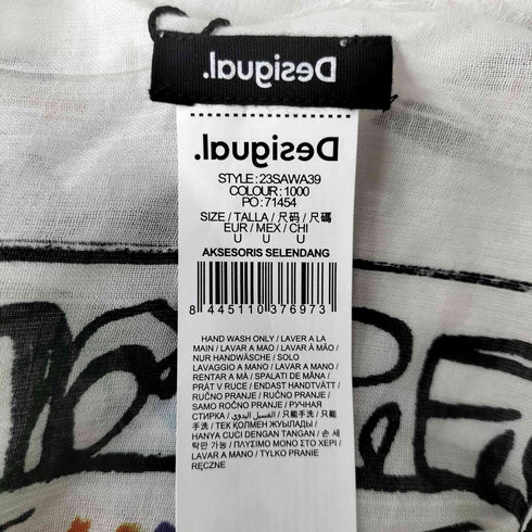 デシグアル Desigual イラスト カレ スカーフ レディース
