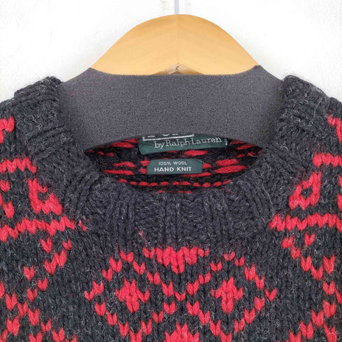 ポロバイラルフローレン Polo by RALPH LAUREN 80s HAND KNIT ノルディック柄 ウールニット メンズ 18