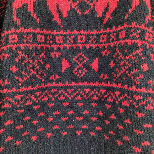 ポロバイラルフローレン Polo by RALPH LAUREN 80s HAND KNIT ノルディック柄 ウールニット メンズ 18