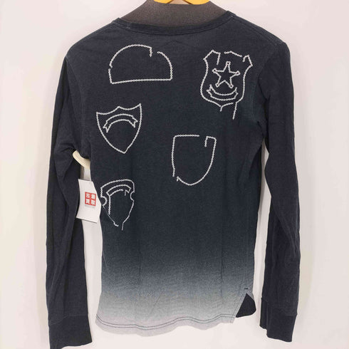 ディーゼル DIESEL 両面プリント スカルプリント グラデーション L/S Tシャツ Y2K メンズ import:M
