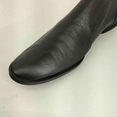 ヨウジヤマモト Yohji Yamamoto レザーサイドゴアスリッポン レディース 4