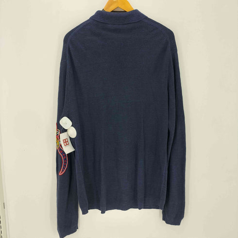 ポロバイラルフローレン Polo by RALPH LAUREN リネン ビジュー L/S ポロカラー スキッパー プルオーバー メンズ import:L