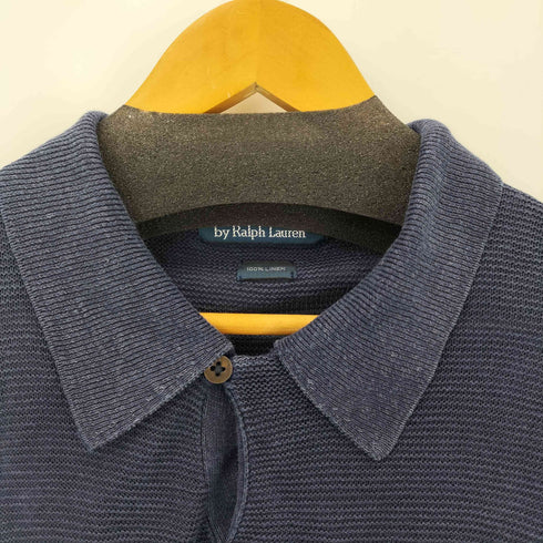 ポロバイラルフローレン Polo by RALPH LAUREN リネン ビジュー L/S ポロカラー スキッパー プルオーバー メンズ import:L