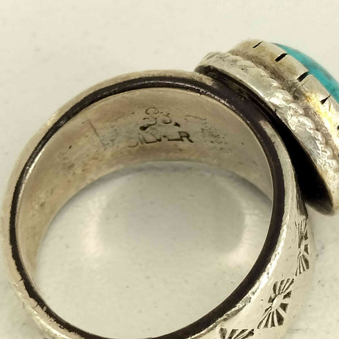 silver刻印 ターコイズリング レディース 10号
