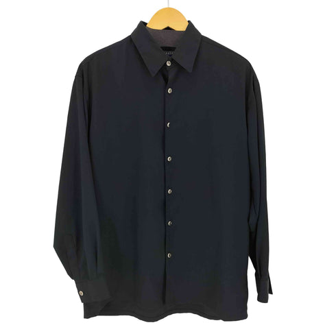 BASSIRI 90S USA製 無地 シワ加工 シャツ メンズ import:M