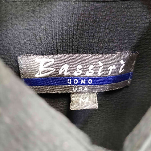 BASSIRI 90S USA製 無地 シワ加工 シャツ メンズ import:M