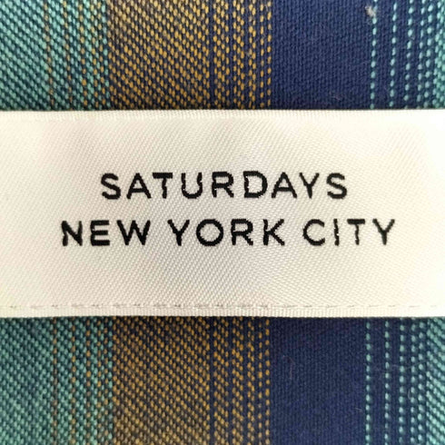 サタデーズニューヨークシティ Saturdays NYC ストライプ オープンカラーシャツ メンズ import:XL