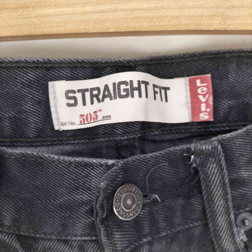 リーバイス Levis 00S 505 STRAIGHT FIT ストレート フィット 5ポケット ジップフライ ブラック デニム パンツ メンズ W:32 L:32