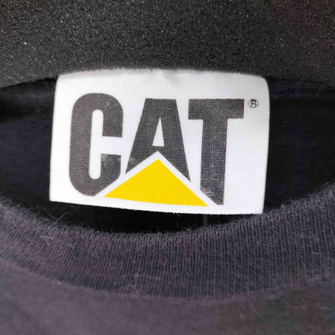 キャタピラー CAT ©1992 シングルステッチ プリントロゴ クルーネック Tシャツ メンズ