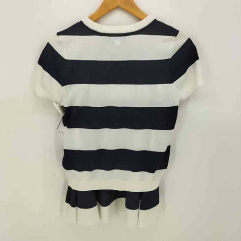バーバリーブルーレーベル BURBERRY BLUE LABEL アセテート混 ボーダー S/S Tシャツ&スカート レディース 38