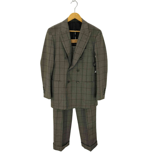 ブラックレーベルクレストブリッジ BLACK LABEL CRESTBRIDGE ERMENEGILDO ZEGNA チェック柄 ダブルスーツセットアップ メンズ