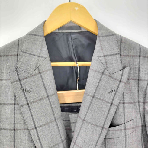 ブラックレーベルクレストブリッジ BLACK LABEL CRESTBRIDGE ERMENEGILDO ZEGNA チェック柄 ダブルスーツセットアップ メンズ
