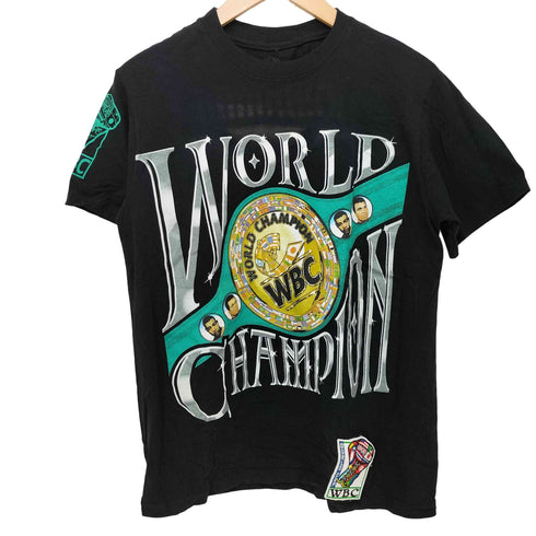 メキシコ製 WBC50周年記念 両面チャンピオンベルトプリントS/S TEE メンズ S