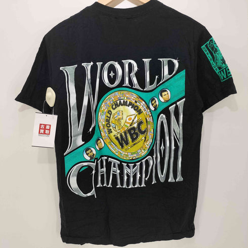 メキシコ製 WBC50周年記念 両面チャンピオンベルトプリントS/S TEE メンズ S