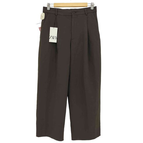 ザラ ZARA RELAXED-FIT タック ワイドスラックス レディース JPN:38