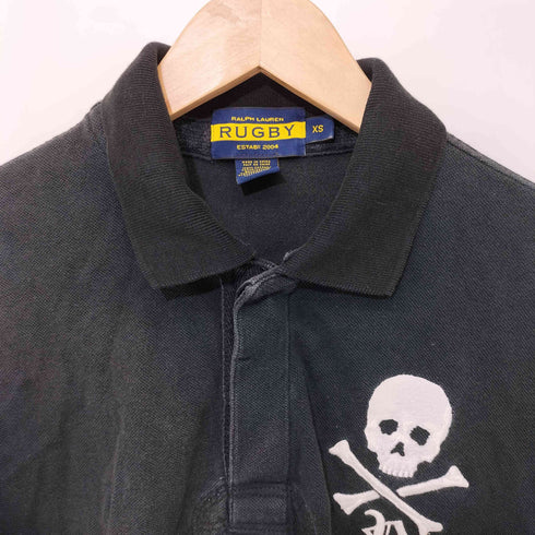 ラグビーラルフローレン Rugby Ralph Lauren ドクロ刺繍鹿の子ポロシャツ メンズ XS