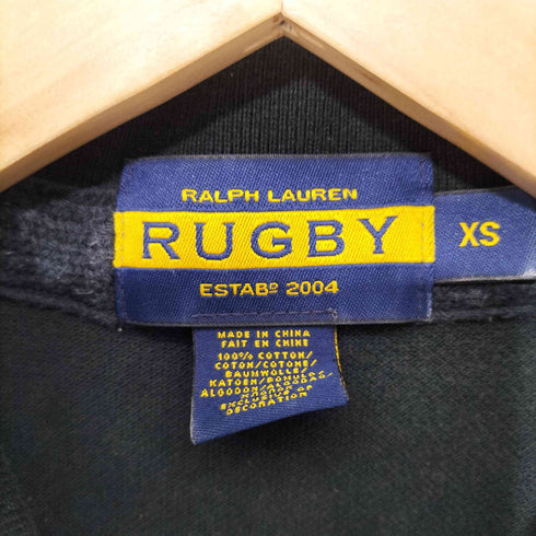 ラグビーラルフローレン Rugby Ralph Lauren ドクロ刺繍鹿の子ポロシャツ メンズ XS