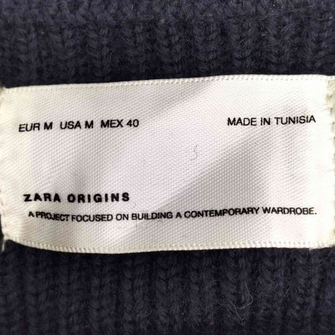 ザラ ZARA ダブルジップ ドライバーズニット メンズ import:M