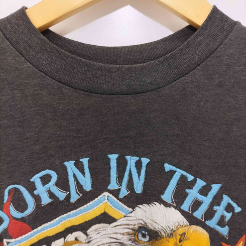 Top Half BY TROPIX 80-90s USA製 コットンポリ シングルステッチ ロゴプリント刺繍 Tシャツ メンズ JPN:M