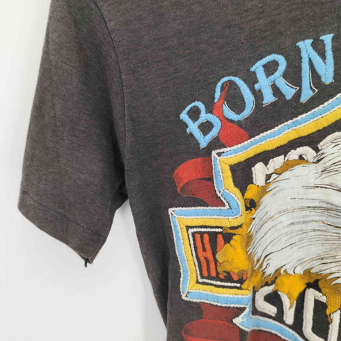 Top Half BY TROPIX 80-90s USA製 コットンポリ シングルステッチ ロゴプリント刺繍 Tシャツ メンズ JPN:M