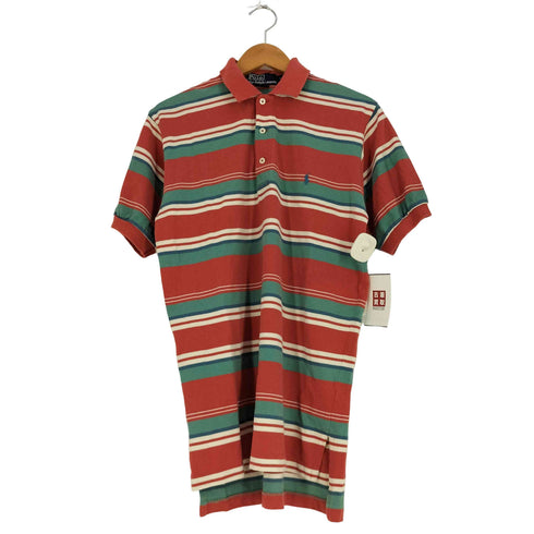 ポロバイラルフローレン Polo by RALPH LAUREN ポニー刺繍 ボーダー 鹿の子 ポロシャツ メンズ import:S