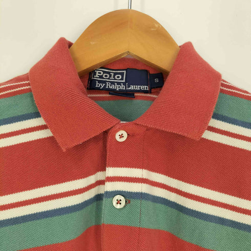 ポロバイラルフローレン Polo by RALPH LAUREN ポニー刺繍 ボーダー 鹿の子 ポロシャツ メンズ import:S