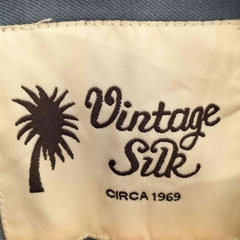 VINTAGE SILK シルク100% オープンカラーシャツ メンズ JPN:M