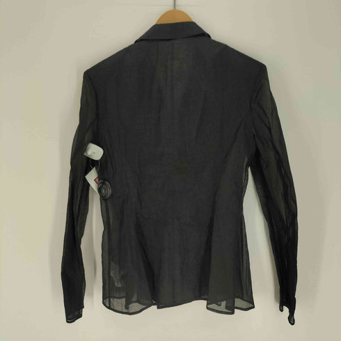 ヨウジヤマモト Yohji Yamamoto 24SS DOT GREY DISCHARGE PRINT 6B DOUBLE JACKET ドット ディスチャージ プリント ダブル ジャケット レディース JPN:2