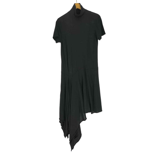 レギュレーションヨウジヤマモト REGULATION Yohji Yamamoto 23AW HIGH TWISTED COTTON R-16G HIGH NECK DRESS ハイ ツイスト コットン ハイネック ドレス ワンピース レディース JPN:2