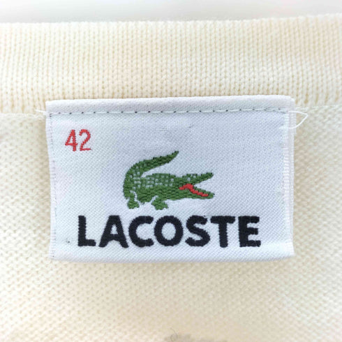 ラコステ LACOSTE アーガイル Vネックニット レディース JPN:42