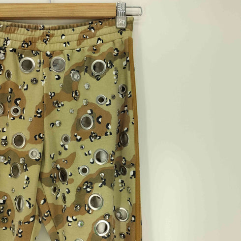 ジェレミースコット JEREMY SCOTT Crystals TP Track Pants チョコチップ カモ 迷彩柄 ストーン 装飾 トラックパンツ ジャージ レディース XS