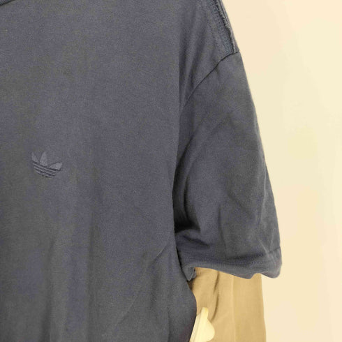 アディダスオリジナルス adidas Originals CHARR コラボ 背面 ロゴ デザイン フェイクレイヤード クルーネック L/S Tシャツ メンズ JPN:S