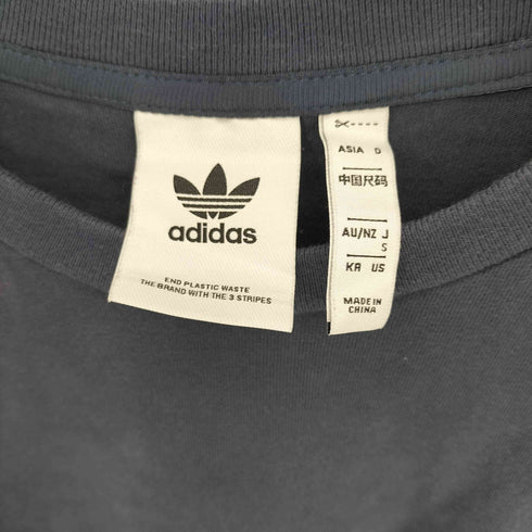 アディダスオリジナルス adidas Originals CHARR コラボ 背面 ロゴ デザイン フェイクレイヤード クルーネック L/S Tシャツ メンズ JPN:S