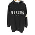 ヴェルサスヴェルサーチ VERSUS VERSACE イタリア製 ひび割れ加工 ロゴ プリント プルオーバー ワンピース レディース import:XS
