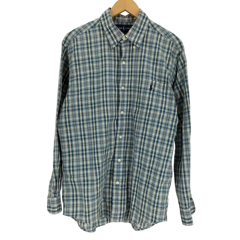 ラルフローレン RALPH LAUREN CUSTOM FIT ポニー 刺繍 B.D L/S チェック シャツ メンズ import:L