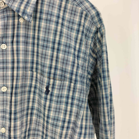 ラルフローレン RALPH LAUREN CUSTOM FIT ポニー 刺繍 B.D L/S チェック シャツ メンズ import:L