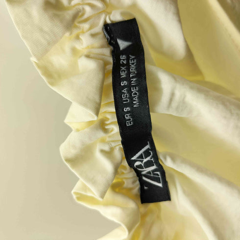 ザラ ZARA ギャザー ナイロン プルオーバー ブラウス レディース import:S