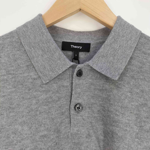 セオリー theory Light Bilen Goris Grid Polo Sweater ニットポロシャツ メンズ JPN:S