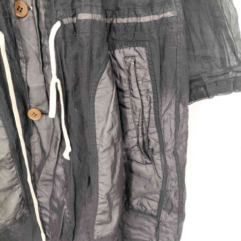 ブラックコムデギャルソン BLACK COMME des GARCONS シースルーコート シースルーモッズコート メンズ JPN:M