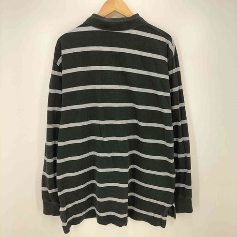 ポロバイラルフローレン Polo by RALPH LAUREN ポニー 刺繍 L/S ボーダー ポロシャツ メンズ import:XL