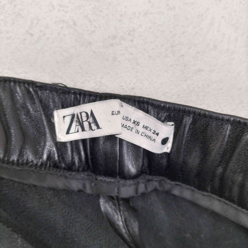 ザラ ZARA フェイクレザー2タックイージーパンツ レディース JPN:XS