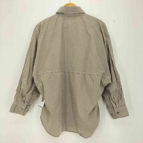 ラウンジドレス Loungedress ストライプ ロングスリーブ シャツ レディース FREE