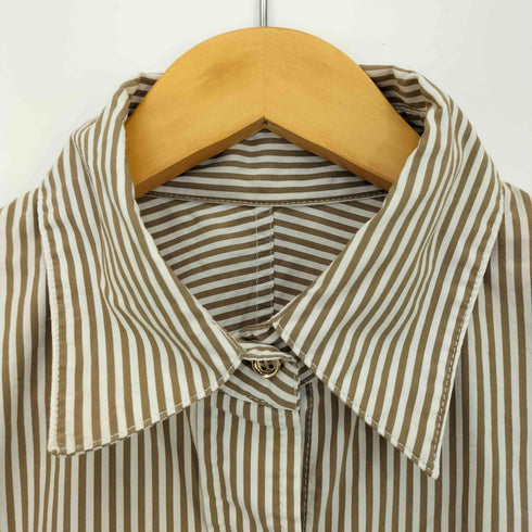 ラウンジドレス Loungedress ストライプ ロングスリーブ シャツ レディース FREE