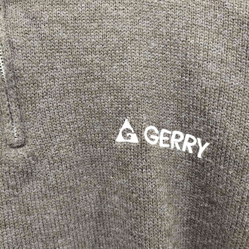 ジェリー GERRY 別注 ロゴ刺繍 ハーフジッププルオーバーニット メンズ import:L